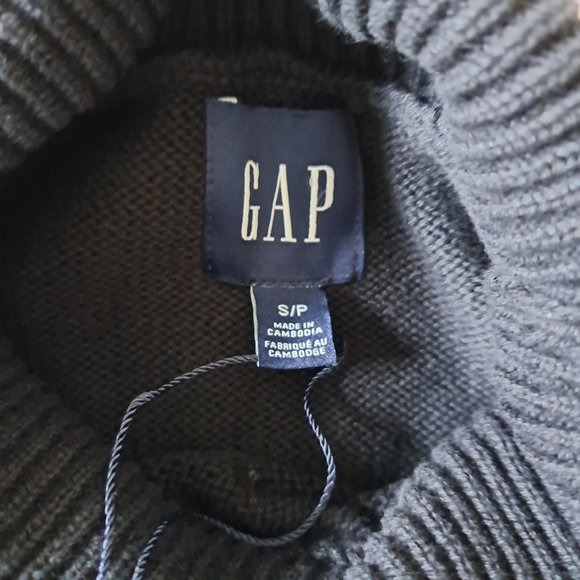 ❤️Gap Turtleneck Sweater Women's Small Black Split Hem Chunky Knit Ribbed … - Picture 10 of 15